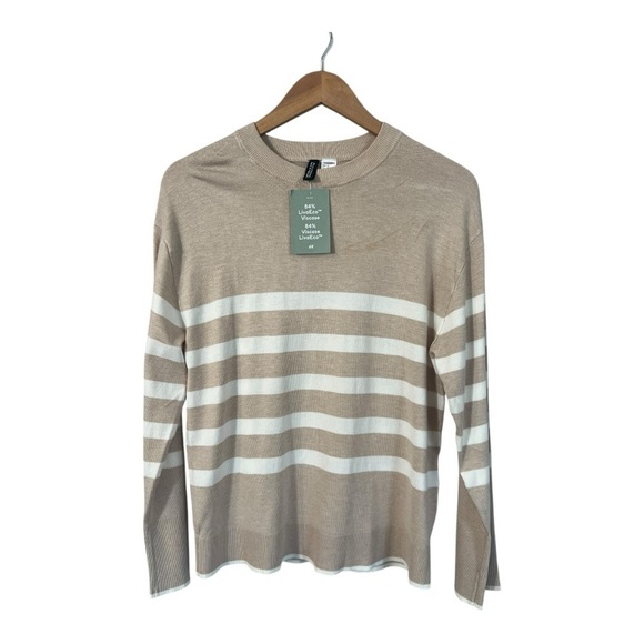H&M Women's Sweater Soft Knit Size XS Crew Pullover Tan Brand New Oversize - Picture 1 of 5